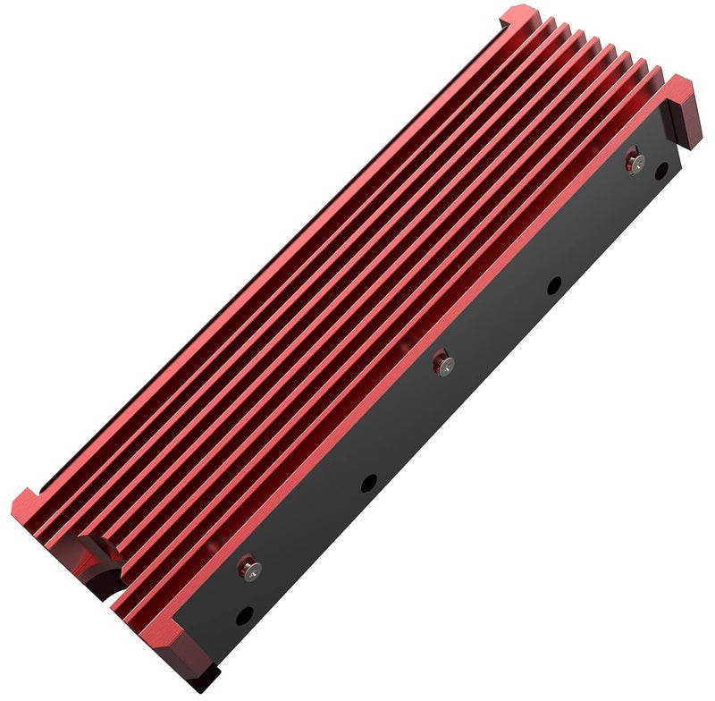 DAMOMCO مشتت حرارة M.2 SSD NVMe لسامسونج 990 980 برو 970 EVO بلس SN570 SN750 SN850 Firecuda 530 مع وسادة حرارية سيليكون، أحمر - Image 1